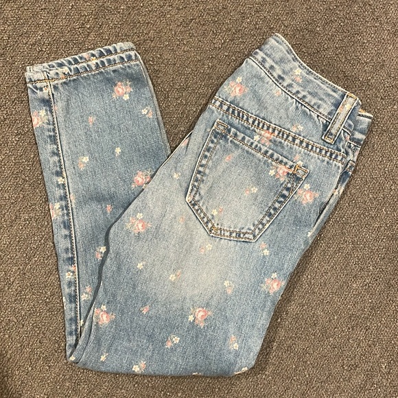 Gap Denim Jeans with Floral Print Regular Girlfriend Sz 6 - Gap for Good - Picture 2 of 4
